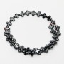 Hematite Cross Beads, diameter 10x10x4mm+-, length 40cm+- on a strand