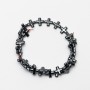 Hematite Cross Beads, diameter 12.5x12.5x4mm+-, length 38cm+- on a strand