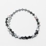 Hematite Cross Beads, diameter 6x8x2mm+-, length 40cm+- on a strand