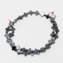 Hematite Cross Beads, diameter 8.5x10.5x3mm+-, length 41cm+- on a strand
