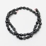 Hematite Skull Beads, diameter 6x8x6mm+-, length 40cm+- on a strand
