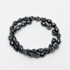 Hematite Skull Beads, diameter 8x10x7.5mm+-, length 39cm+- on a strand