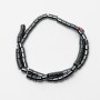 Hematite Cylinder Beads, diameter 6x6mm+-, length 40cm+- on a strand