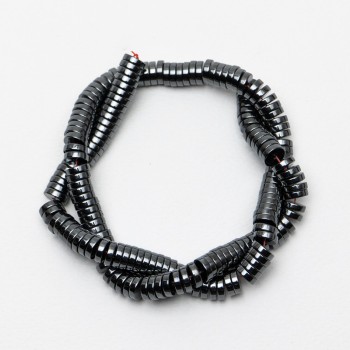 Hematite Beads Disc, diameter 8x2mm+-, length 40cm+- on fishing line