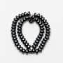 Hematite Beads Smooth Rondelle, diameter 10x6mm+-, length 39cm+- on fishing line