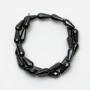 Hematite Beads Polyhedron, diameter 8x17mm+-, length 40cm+- on fishing line