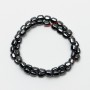 Hematite Beads Rectangle, diameter 7x8x5mm+-, length 40cm+- on fishing line