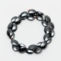 Hematite Oval Beads, diameter 10x14x5mm+-, length 40cm+- on thread