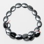 Hematite Oval Beads, diameter 13x18x5mm+-, length 41cm+- on thread