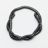 Hematite Zigzag Beads, diameter 6x4mm+-, length 39cm+- on thread