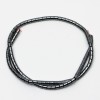 Hematite Zigzag Beads, diameter 4x5mm+-, length 41cm+- on thread