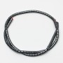 Hematite Zigzag Beads, diameter 4x5mm+-, length 41cm+- on thread