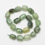 Prehnite Beads natural stone faceted, diameter 14x20mm+-, length 39cm+- on thread