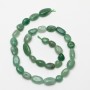 Nephrite Beads natural stone, tumbled, diameter 9x12mm, length 39cm+- on thread