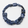 Sodalite Natural Stone Beads, rectangle, size 13x18x6mm, length 40cm on thread