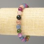 Bracelet with Gemstones synthetic smooth beads, diameter 8(±)mm, length 18cm (stretch)