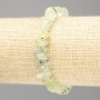 Bracelet Prénite natural stone, tumbled, diameter 11x5(±)mm, length 18cm (stretch)
