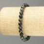 Ocean Jasper Bracelet with Smooth Round Beads, 6.5 mm diameter ±, length 18 cm (stretch)