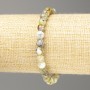 Bracelet Green Opal natural stone smooth sphere, diameter 7mm+-, length 18cm (stretch)