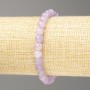 Bracelet Amethyst (solid Coloured Quartz) smooth beads, 6mm diameter ±, length 18cm (stretch)