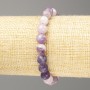 Bracelet Lepidolite (artificial acrylic) smooth bead, diameter 8mm±, length 18cm (stretch)