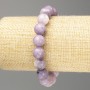 Bracelet Lepidolite (artificial acrylic) smooth bead, diameter 10.5mm ±, length 18cm (stretch)