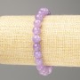 Amethyst Bracelet (Tubed Tone Quartz) smooth beads, diameter 8mm±, length 18cm (stretch)