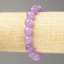 Bracelet Amethyst (solitary Toned Quartz) smooth bead, diameter 10mm±, length 18cm (stretch)