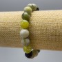 Bracelet Opalite acrylic beads (artificial) smooth rounds, diameter 10.5mm, length 18cm (stretch)
