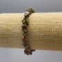 Jasper Heliotrope Unakite Bracelet, Natural Stone Chips, Diameter 8x3mm+-, Length 18cm (Stretch)