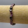 Tourmaline Bracelet, natural stone, tumbled beads, diameter 5x7mm+/-, length 18cm (stretch)