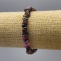 Tourmaline Bracelet, natural stone chips, diameter 7x3mm+/-, length 18cm (stretch)