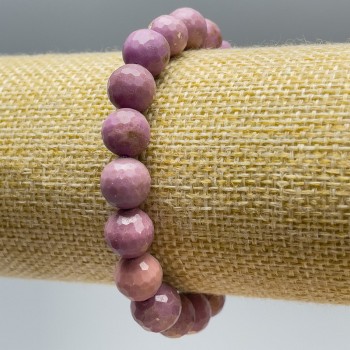 Phosphosiderite (Imitation) Bracelet, faceted bead, diameter 10mm+/-, length 18cm (stretch)