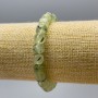 Prehnite Bracelet, natural stone, faceted cube, diameter 8mm+/-, length 18cm (stretch)