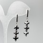 Earrings Hematite Cruxes, diameter 8x26mm±, length 43mm