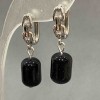 Earrings Aventurine Night of The Cairo, diameter 9x14mm+-, length 31mm barrel