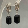 Earrings Aventurine Night of The Cairo, diameter 9x14mm+-, length 31mm barrel