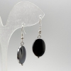 Hematite Oval Earrings, diameter 13×18mm ±, length 40mm