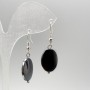 Hematite Oval Earrings, diameter 13×18mm ±, length 40mm