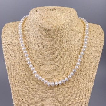 Freshwater Pearl Necklace d 7×5mm + -, length 47cm