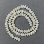 Mother-of-P Pearl Beads natural stone smooth rondelle, diameter 6×4mm±, thread length 40cm±