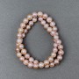 Peach freshwater pearls on a thread, 9x8mm, length 40cm