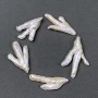 Baroque pearls with petrol tint, d 24×37mm±, through-hole, length 37cm± (each)
