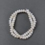 Oval freshwater pearls on a thread, 8x5mm diameter, approx. 37cm length