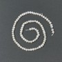 Freshwater pearls with petrol-toned hue on a thread, 5x4mm+-, length 35cm+-