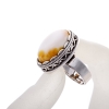 CLEARANCE Amber Ring, "Prong" Setting "M", Oval Stone 2.1x1.6cm, No Size