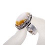 CLEARANCE Amber Ring, "Prong" Setting "M", Oval Stone 2.1x1.6cm, No Size
