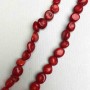 Natural Coral Oval on Thread, 11-13×11-12mm, diameter, 40cm length