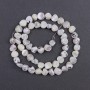Mother-of-P Pearl round beads, diameter 8x6mm, length 37cm on thread