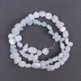 Mother-of-P pearl drilled beads, 8x6mm, 41cm on beading thread